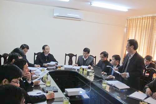 Hiệu trưởng trường ĐH Công nghệ GTVT Đỗ Ngọc Viện báo cáo đề án chiến lược phát triển nhà trường