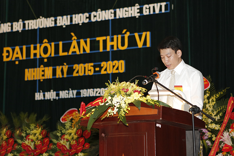 Đại hội đảng bộ trường đại học công nghệ gtvt lần thứ VI, nhiệm kỳ 2015 - 2020