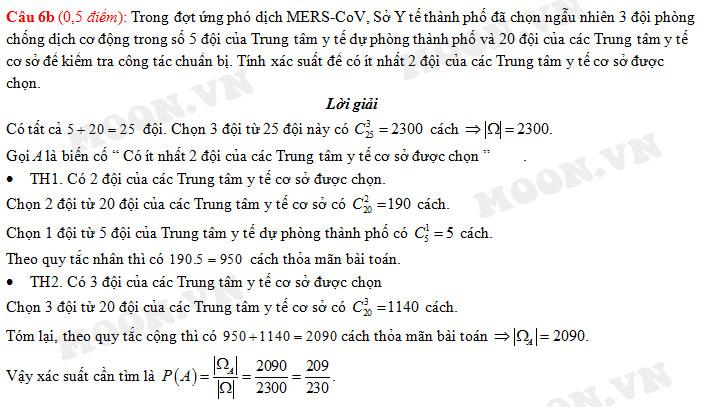 Đề thi và Đáp án môn Toán kỳ thi tốt nghiệp THPT Quốc gia năm 2015