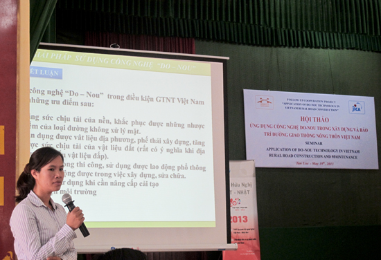 Sử dụng công nghệ Do-nou (túi đất) trong sử dụng và bảo trì đường giao thông nông thôn ở Việt Nam