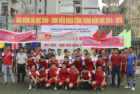 Khai mạc giải bóng đá sinh viên khoa công trình năm 2014