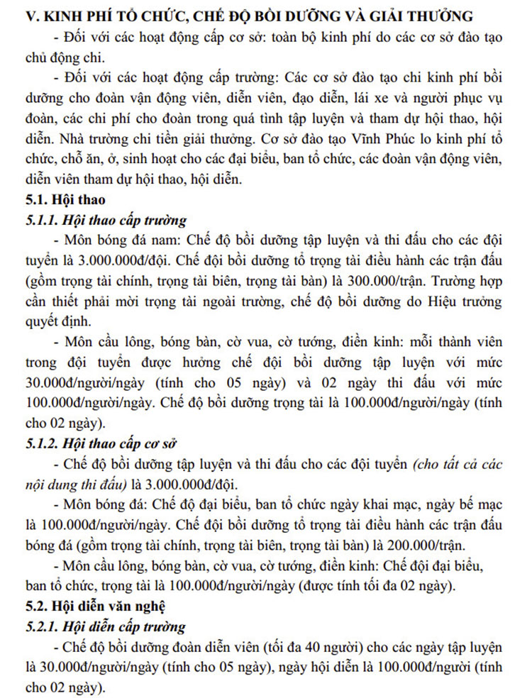 Kế hoạch tổ chức các hoạt động VH-VN-TDTT chào mừng 84 năm Ngày thành lập Đoàn TNCS Hồ Chí Minh