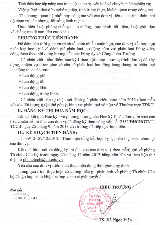 Hướng dẫn tổng kết học kỳ 1 năm học 2013-2014