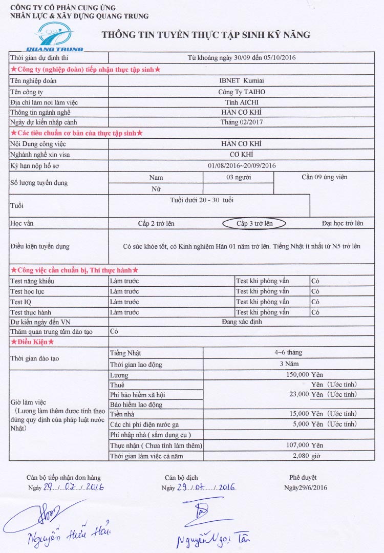 làm việc tại nhật