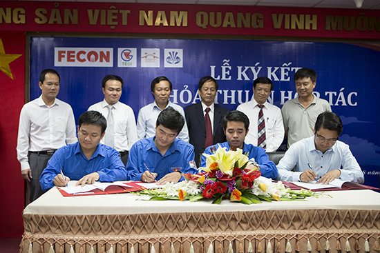 Ký kết hợp tác giữa FECON UTT và TEDI 2014