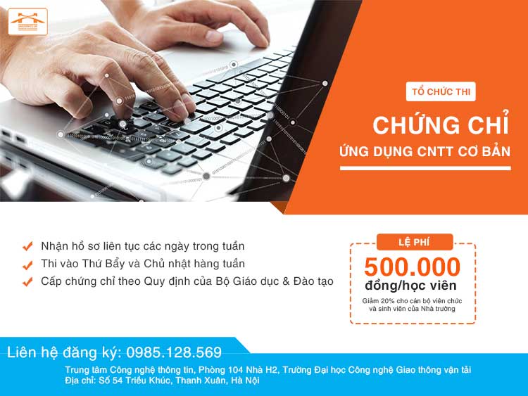 Tuyển sinh chứng chỉ tin học theo thông tư 03/TT-BTTTT