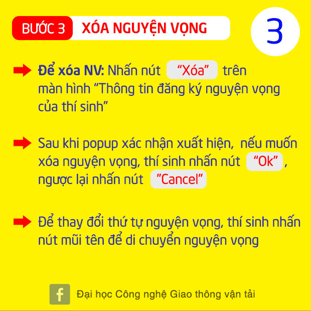 Hướng dẫn điều chỉnh nguyện vọng ĐKXT 2018