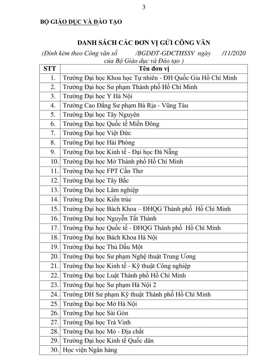 Kế hoạch chung kết cấp Bộ cuộc thi 