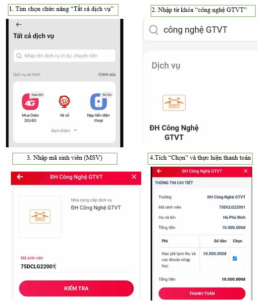 Thanh toán qua ví điện tử Viettel money