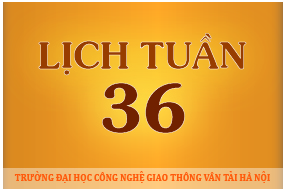 Lịch công tác tuần 36 năm 2016 (từ 05/9/2016 đến 11/9/2016)
