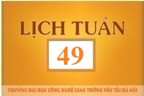 Lịch công tác tuần 49 năm 2017 (từ 04/12/2017 đến 10/12/2017)
