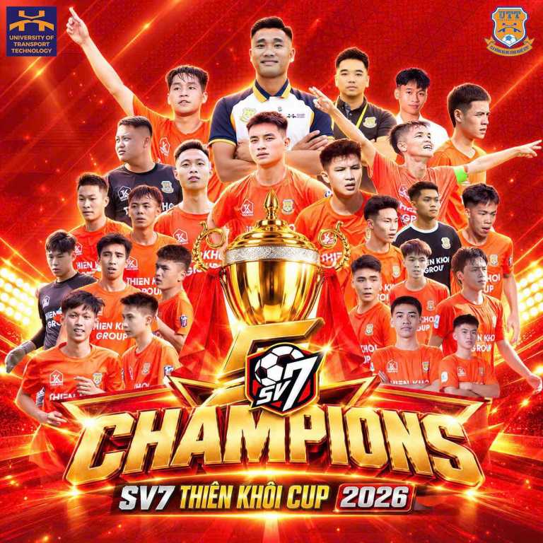 UTT vô địch Giải bóng đá Sinh viên toàn quốc lần V – Cúp Thiên Khôi 2026