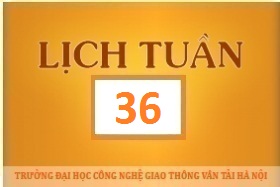 Lịch công tác tuần 36 năm 2017 (từ 04/9/2017 đến 10/9/2017)
