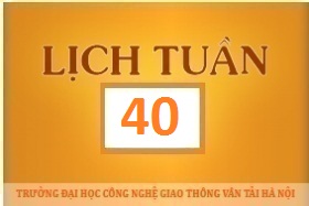 Lịch công tác tuần 40 năm 2017 (từ 02/10/2017 đến 08/10/2017)