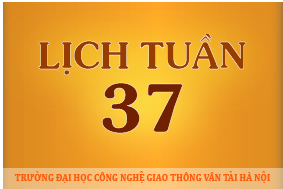 Lịch công tác tuần 37 năm 2016 (từ 12/9/2016 đến 18/9/2016)
