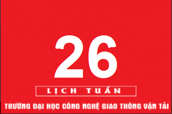 Lịch công tác tuần 26 năm 2019 (từ 24/6/2019 đến 30/6/2019)