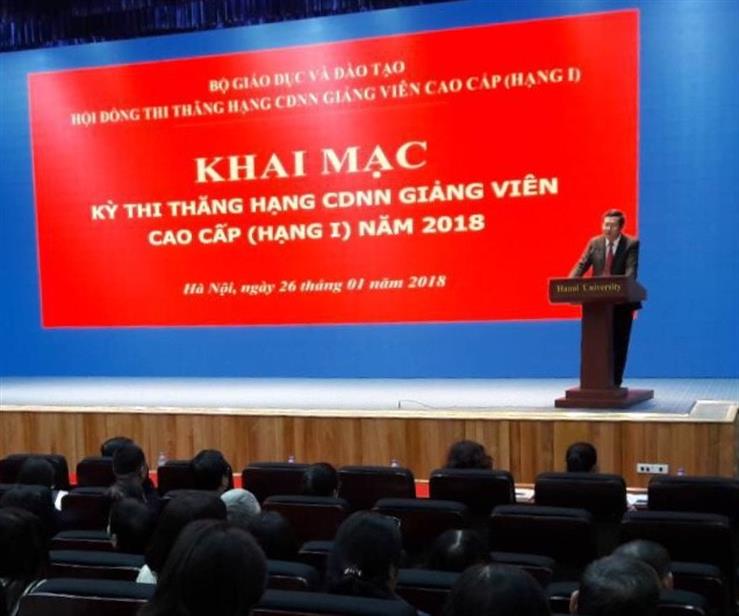 Thông báo Đăng ký dự thi thăng hạng chức danh nghề nghiệp giảng viên cao cấp (hạng I) năm 2019