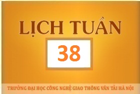 Lịch công tác tuần 38 năm 2017 (từ 18/9/2017 đến 24/9/2017)