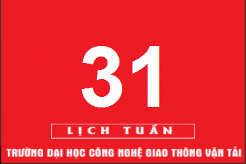 Lịch công tác tuần 31 năm 2019 (từ 29/7/2019 đến 04/8/2019)