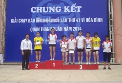 Sinh viên UTT đạt Giải Nhất tại Chung kết Giải chạy báo Hà Nội mới lần thứ 41 - Vì hòa bình năm 2014.