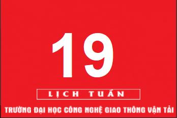 Lịch công tác tuần 19 năm 2019 (từ 06/5/2019 đến 12/5/2019)