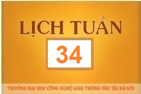 Lịch công tác tuần 34 năm 2017 (từ 21/8/2017 đến 27/8/2017)