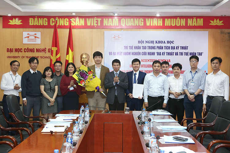 Hội nghị khoa học về Trí tuệ nhân tạo trong phân tích Địa kỹ thuật và ra mắt nhóm nghiên cứu mạnh Địa kỹ thuật và Trí tuệ nhân tạo