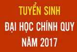 Tuyển sinh đại học hệ chính quy 2017