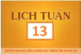 Lịch công tác tuần 13 năm 2017 (từ 27/3/2017 đến 02/4/2017)