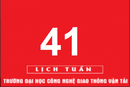 Lịch công tác tuần 41 năm 2019 (từ 07/10/2019 đến 13/10/2019)