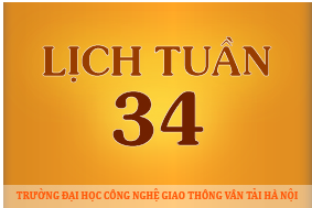 Lịch công tác tuần 34 năm 2016 (từ 22/8/2016 đến 28/8/2016)