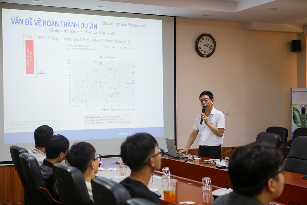 Khoa Công trình tổ chức hội thảo về ứng dụng mô hình thông tin công trình BIM và phần mềm Tekla Structure dành cho sinh viên