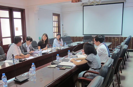 The survey team of Japan International Cooperation Agency (JICA) to work in The University of Transport Technology