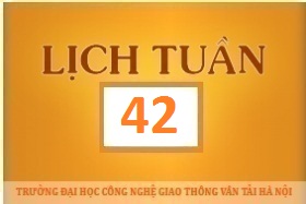 Lịch công tác tuần 42 năm 2017 (từ 16/10/2017 đến 22/10/2017)