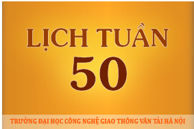 Lịch công tác tuần 50 năm 2016 (từ 12/12/2016 đến 18/12/2016)