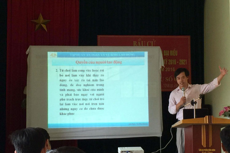 Lớp Huấn luyện an toàn lao động, vệ sinh lao động cho Dự án Đường Cao tốc Hạ Long - Vân Đồn