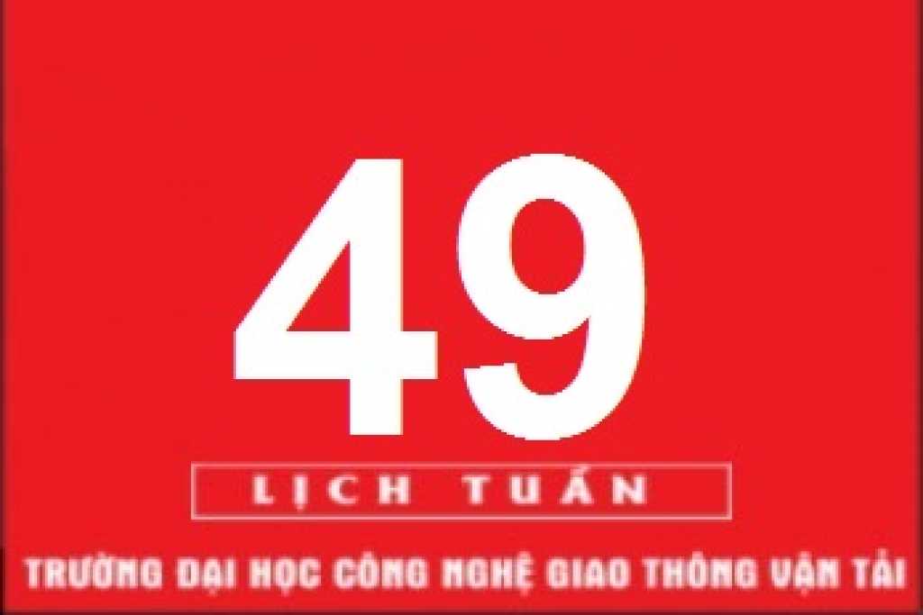 Lịch công tác tuần 49 năm 2022 (từ 05/12/2022 đến 11/12/2022)