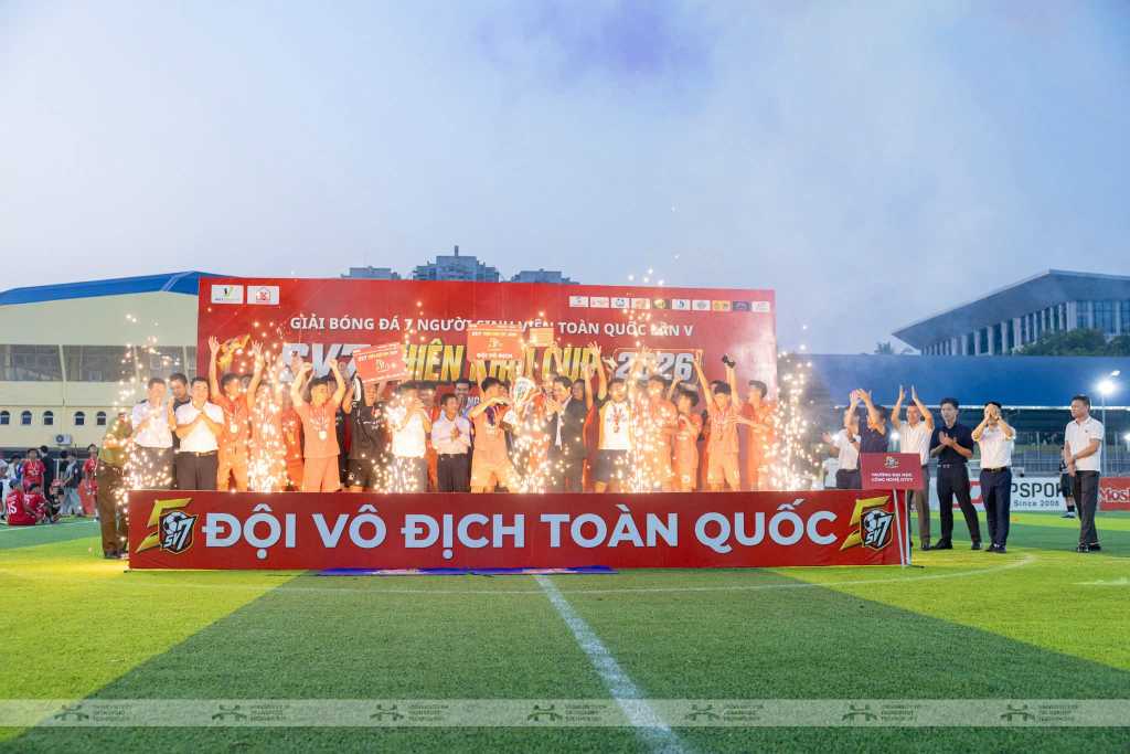 UTT vô địch Giải bóng đá Sinh viên toàn quốc lần V – Cúp Thiên Khôi 2026