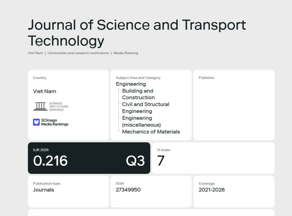 Journal of Science and Transport Technology (JSTT) Upgraded to Q3 After One Year of Scopus Indexing