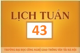 Lịch công tác tuần 43 năm 2017 (từ 23/10/2017 đến 29/10/2017)