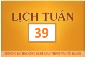Lịch công tác tuần 39 năm 2017 (từ 25/9/2017 đến 01/10/2017)