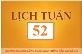 Lịch công tác tuần 52 năm 2017 (từ 25/12/2017 đến 31/12/2017)
