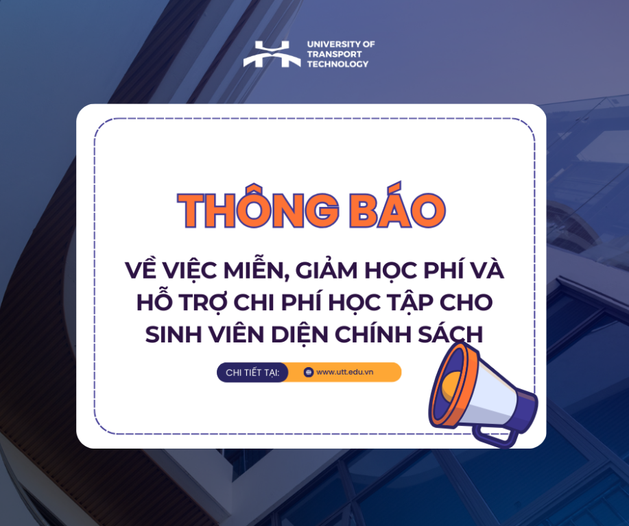 Thông báo về việc miễn, giảm học phí và hỗ trợ chi phí học tập cho sinh viên diện chính sách
