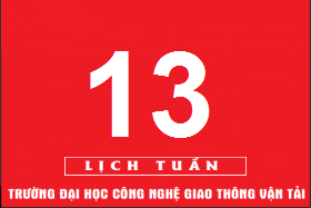 Lịch công tác tuần 13 năm 2018 (từ 26/3/2018 đến 01/4/2018)