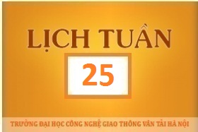 Lịch công tác tuần 25 năm 2017 (từ 19/6/2017 đến 25/6/2017)