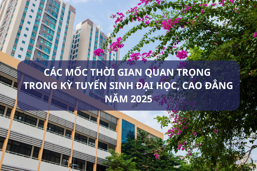 Các mốc thời gian trong kỳ tuyển sinh đại học năm 2025