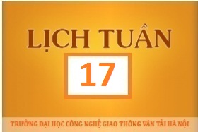 Lịch công tác tuần 17 năm 2017 (từ 24/4/2017 đến 30/4/2017)