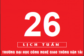 Lịch công tác tuần 26 năm 2018 (từ 25/6/2018 đến 01/7/2018)