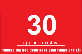 Lịch công tác tuần 30 năm 2018 (từ 23/7/2018 đến 29/7/2018)