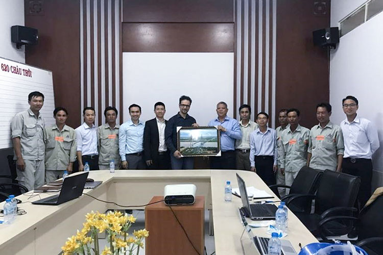 Nhóm nghiên cứu mạnh ASA-UTT thăm và làm việc tại công ty cổ phần Bê Tông 620 Châu Thới